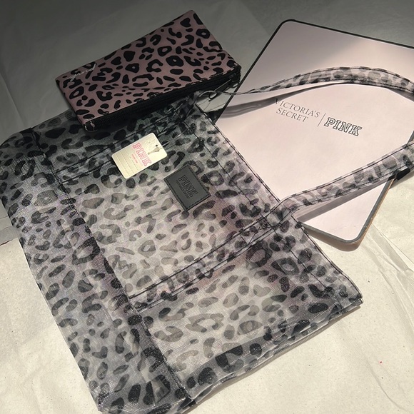 Victoria’s Secret 2pcs Beach Clear Mash Bag Set - Picture 10 of 12